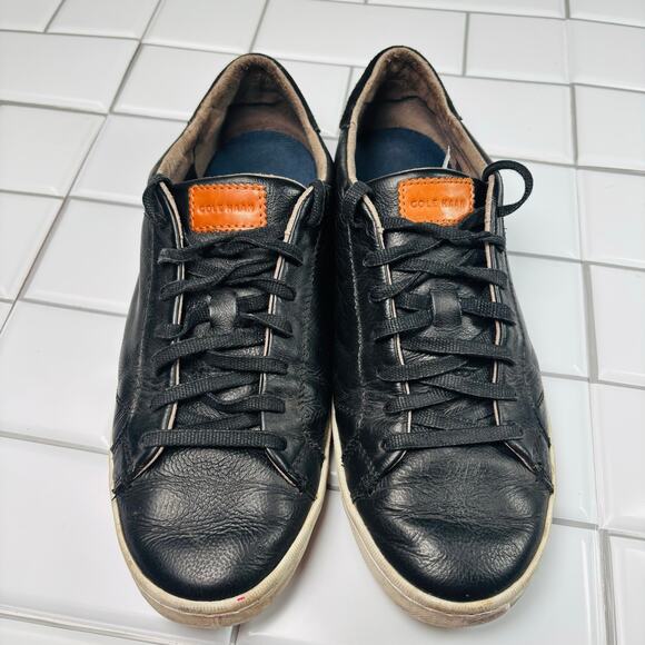 Cole Haan MINDI LACE-UP LEATHER SNEAKER IN BLACK Womens 10‎ - Picture 3 of 11